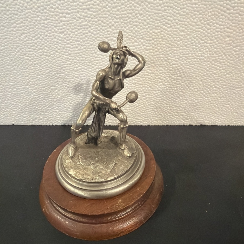 1982 Chilmark Crow Medicine Dancer Pewter Sculpture Donald Polland 1168 Of 2500